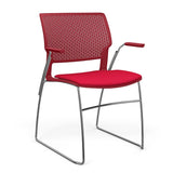 SitOnIt Orbix Wire Rod Chair | Upholstered Seat Guest Chair, Cafe Chair, Stack Chair SitOnIt 