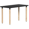 SitOnIt Reya Straight Leg Desk | Black Base Accent | Home Office Edition Home Office SitOnIt Table Size 20 D x 40 W Laminate Color Black Bamboo