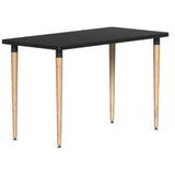 SitOnIt Reya Straight Leg Desk | Black Base Accent | Home Office Edition Home Office SitOnIt Table Size 20 D x 40 W Laminate Color Black Tappered Bamboo