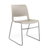 SitOnIt Sprout Wire Rod Chair | High Density Stacking, Armless Guest Chair, Cafe Chair SitOnIt Frame Color Chrome Plastic Color Latte 
