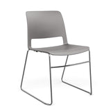 SitOnIt Sprout Wire Rod Chair | High Density Stacking, Armless Guest Chair, Cafe Chair SitOnIt Frame Color Chrome Plastic Color Sterling 