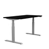 SitOnIt Switchback Height Adjustable Table | 2 leg, 3 Stage Table Base Height Adjustable Table SitOnIt Laminate Color Black Frame Color Silver 