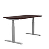 SitOnIt Switchback Height Adjustable Table | 2 leg, 3 Stage Table Base Height Adjustable Table SitOnIt Laminate Color Brazilian Walnut Frame Color Silver 