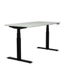 SitOnIt Switchback Height Adjustable Table | 2 leg, 3 Stage Table Base Height Adjustable Table SitOnIt Laminate Color Folkstone Grey Frame Color Black 