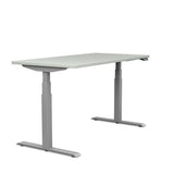 SitOnIt Switchback Height Adjustable Table | 2 leg, 3 Stage Table Base Height Adjustable Table SitOnIt Laminate Color Folkstone Grey Frame Color Silver 