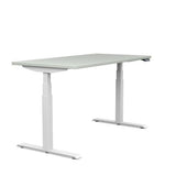 SitOnIt Switchback Height Adjustable Table | 2 leg, 3 Stage Table Base Height Adjustable Table SitOnIt Laminate Color Folkstone Grey Frame Color White 