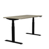 SitOnIt Switchback Height Adjustable Table | 2 leg, 3 Stage Table Base Height Adjustable Table SitOnIt Laminate Color Sandalwood Frame Color Black 