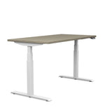 SitOnIt Switchback Height Adjustable Table | 2 leg, 3 Stage Table Base Height Adjustable Table SitOnIt Laminate Color Sandalwood Frame Color White 