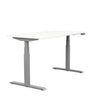 SitOnIt Switchback Height Adjustable Table | 2 leg, 3 Stage Table Base Height Adjustable Table SitOnIt Laminate Color White Frame Color Silver 