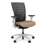 SitOnIt Torsa Highback | Unrivalled Comfort | Office Chair Office Chair, Conference Chair, Computer Chair, Teacher Chair, Meeting Chair SitOnIt Mesh Color Onyx Striped Fabric Color Nutmeg 