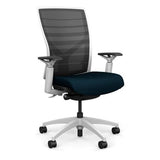 SitOnIt Torsa Highback | Unrivalled Comfort | Office Chair Office Chair, Conference Chair, Computer Chair, Teacher Chair, Meeting Chair SitOnIt Mesh Color Onyx Striped Fabric Color Navy 
