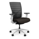 SitOnIt Torsa Highback | Unrivalled Comfort | Office Chair Office Chair, Conference Chair, Computer Chair, Teacher Chair, Meeting Chair SitOnIt Mesh Color Onyx Striped Fabric Color Chai 