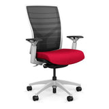 SitOnIt Torsa Highback | Unrivalled Comfort | Office Chair Office Chair, Conference Chair, Computer Chair, Teacher Chair, Meeting Chair SitOnIt Mesh Color Onyx Striped Fabric Color Fire 