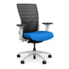 SitOnIt Torsa Highback | Unrivalled Comfort | Office Chair Office Chair, Conference Chair, Computer Chair, Teacher Chair, Meeting Chair SitOnIt Mesh Color Onyx Striped Fabric Color Electric Blue 