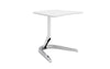 The Motific Mobile Tech Table w/ Silver Base LapTop Table ESI Ergo Amorphic 24" Designer White