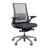 Vectra Highback Office Chair Office Chair, Conference Chair, Meeting Chair SitOnIt Mesh Color Nickel Fabric Color Ash 