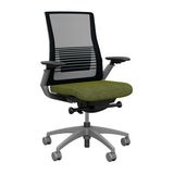 Vectra Highback Office Chair Office Chair, Conference Chair, Meeting Chair SitOnIt Mesh Color Onyx Fabric Color Leaf 