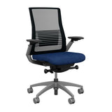 Vectra Highback Office Chair Office Chair, Conference Chair, Meeting Chair SitOnIt Mesh Color Onyx Fabric Color Marine 