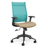 Wit Highback Office Chair Office Chair, Conference Chair, Teacher Chair SitOnIt Aqua Mesh Fabric Color Desert 