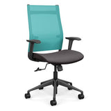 Wit Highback Office Chair Office Chair, Conference Chair, Teacher Chair SitOnIt Aqua Mesh Fabric Color Kiss 