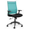 Wit Highback Office Chair Office Chair, Conference Chair, Teacher Chair SitOnIt Aqua Mesh Fabric Color Licorice 