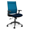 Wit Highback Office Chair Office Chair, Conference Chair, Teacher Chair SitOnIt Electric Blue Mesh Fabric Color Navy 