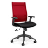 Wit Highback Office Chair Office Chair, Conference Chair, Teacher Chair SitOnIt Fire Mesh Fabric Color Licorice 