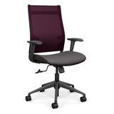 Wit Highback Office Chair Office Chair, Conference Chair, Teacher Chair SitOnIt Grape Mesh Fabric Color Kiss 