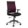 Wit Highback Office Chair Office Chair, Conference Chair, Teacher Chair SitOnIt Grape Mesh Fabric Color Licorice 