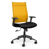 Wit Highback Office Chair Office Chair, Conference Chair, Teacher Chair SitOnIt Lemon Mesh Fabric Color Licorice 