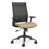 Wit Highback Office Chair Office Chair, Conference Chair, Teacher Chair SitOnIt Nickel Mesh Fabric Color Desert 