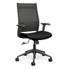 Wit Highback Office Chair Office Chair, Conference Chair, Teacher Chair SitOnIt Nickel Mesh Fabric Color Licorice 
