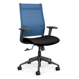 Wit Highback Office Chair Office Chair, Conference Chair, Teacher Chair SitOnIt Ocean Mesh Fabric Color Licorice 