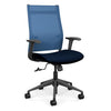 Wit Highback Office Chair Office Chair, Conference Chair, Teacher Chair SitOnIt Ocean Mesh Fabric Color Navy 
