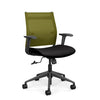 Wit Midback Office Chair Office Chair SitOnIt Apple Mesh Fabric Color Licorice 