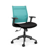 Wit Midback Office Chair Office Chair SitOnIt Aqua Mesh Fabric Color Licorice 