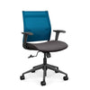 Wit Midback Office Chair Office Chair SitOnIt Electric-Blue Mesh Fabric Color Kiss 