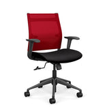 Wit Midback Office Chair Office Chair SitOnIt Fire Mesh Fabric Color Licorice 