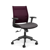 Wit Midback Office Chair Office Chair SitOnIt Grape Mesh Fabric Color Kiss 