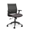 Wit Midback Office Chair Office Chair SitOnIt Nickel Mesh Fabric Color Kiss 