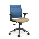 Wit Midback Office Chair Office Chair SitOnIt Ocean Mesh Fabric Color Desert 