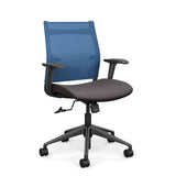Wit Midback Office Chair Office Chair SitOnIt Ocean Mesh Fabric Color Kiss 