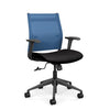 Wit Midback Office Chair Office Chair SitOnIt Ocean Mesh Fabric Color Licorice 