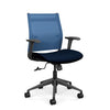 Wit Midback Office Chair Office Chair SitOnIt Ocean Mesh Fabric Color Navy 