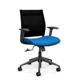 Wit Midback Office Chair Office Chair SitOnIt Onyx Mesh Color Electric Blue 