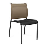 Wit Side Chair | Three Plastic Seat Colors | SitOnIt Guest Chair SitOnIt Black Plastic Desert Mesh Black Frame