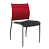 Wit Side Chair | Three Plastic Seat Colors | SitOnIt Guest Chair SitOnIt Black Plastic Fire Mesh Silver Frame