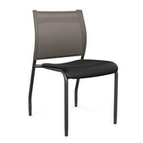Wit Side Chair | Three Plastic Seat Colors | SitOnIt Guest Chair SitOnIt Black Plastic Fog Mesh Black Frame