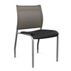 Wit Side Chair | Three Plastic Seat Colors | SitOnIt Guest Chair SitOnIt Black Plastic Fog Mesh Silver Frame