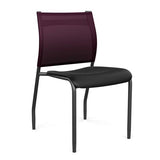 Wit Side Chair | Three Plastic Seat Colors | SitOnIt Guest Chair SitOnIt Black Plastic Grape Mesh Black Frame